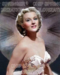 ILONA MASSEY against Fan Background | 8x10 Sexy COLOR Photo by CHIP SPRINGER - Picture 1 of 1