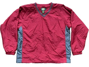 Cabela's Jacket Men's Large Red Windbreaker  Pullover Drawstring Golf  V-neck - Picture 1 of 10