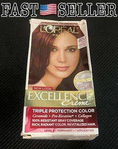 L'Oreal Paris Excellence Creme Permanent Hair Color, 4RM Dark Mahogany Red - Picture 1 of 6
