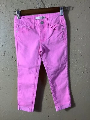 Route 66 Jeans Girls size 7 Pink denim Zip button Cuffed Pockets - Image 1 of 4