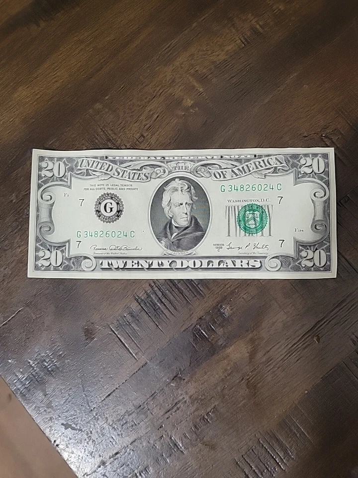 1969 C SERIES U.S. TWENTY DOLLAR $20 BILL  - Image 1 of 4