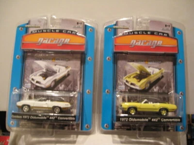 GREENLIGHT MUSCLE CAR GARAGE S7 STOCK & CUSTOM 1972 OLDSMOBILE 442 CONVERTIBLE   - Image 1 of 2