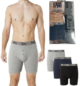 Duke London Mens 3 Pack Boxer Briefs Shorts Cotton Stretch Underwear Plus Sizes - Picture 1 of 8