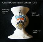 Crested China Thistle shaped Vase with the crest of LOWESTOFT, Suffolk