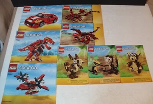  LOT of 8 LEGO CREATOR 31019, 31032, 31024 Instruction Manuals ONLY *NO BRICKS*  - Picture 1 of 2