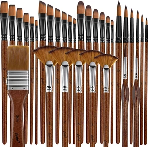 32-teiliges Pinsel-Set, Schulanfangsbedarf, Nylonborsten mit Rund, Feile - Bild 1 von 7