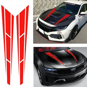 2x Racing Sport Hood Roof Sticker Decal Stripe Graphic Decor for Car Truck - Picture 1 of 6