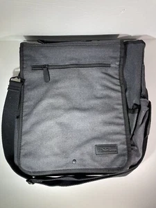 Bella Russo Gray Canvas Laptop Shoulder Bag Messenger Organizer New 15" x 12" - Picture 1 of 22