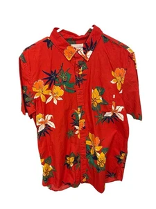Obey Hawaiian Shirt Men’s Large Tropical Floral Button Up Short Sleeve - Picture 1 of 4