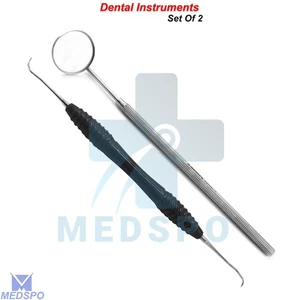 Hygieniker Zahnsteinentfernung vordere hintere Sichel #204S mit Spiegelgriff - Bild 1 von 5