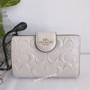 Neu mit Etikett Coach Medium Eck-Reißverschluss Geldbörse aus charakteristischem Leder CT979 - Bild 1 von 7