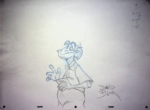 The Legend of Tarzan 1999 Hand-Drawn Production SIGNED Professor Porter Pencil - Picture 1 of 3