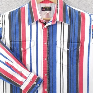Camisa Ruddock Bros Grande Roja Blanca Azul Perla Occidental A Presión Hecha en EE. UU. Patriótica - Imagen 1 de 14