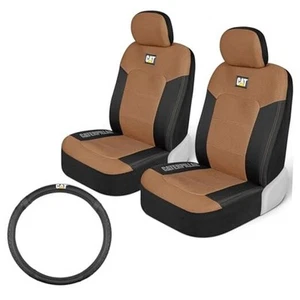  MeshFlex Truck Seat Covers, Front Seat Set with Steering Wheel Cover - Beige - Picture 1 of 7