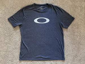 Gr. XXL - Oakley Slim Fit Lightweight Hydrolix Logo Y2K Cyberpunk T-Shirt grau - Bild 1 von 6