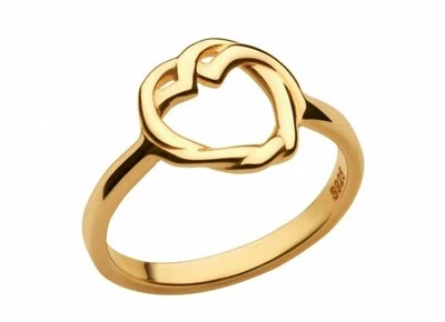 LINKS OF LONDON Ladies Kindred Soul Gold Vermeil 925 Heart Ring N NEW RRP150 - Image 1 of 2