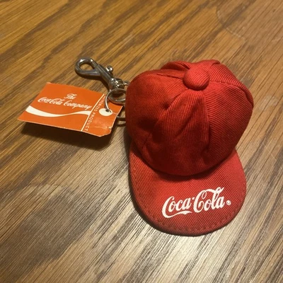 1987 Coca-Cola Coke Soft Red Hat Keychain & Coin Purse - New w/ Tag, Never Used - Image 1 of 4