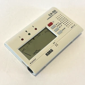 Korg CA-50 Chromatic Tuner w/ Output Jack, Folding Stand. White. Auto power off - Picture 1 of 6