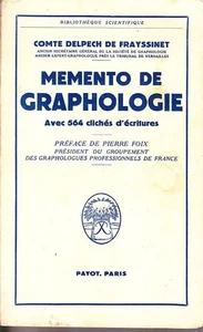 Mémento de graphologie avec 564 clichés d'écritures | Bon état - Picture 1 of 1