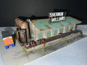 N Scale “Sherwin Williams” Built up Warehouse And Storage Facility Diaroma - Picture 1 of 23