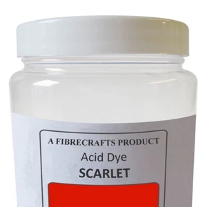 50g Fibrecrafts Acid Dye - Scarlet - 100% Dye Stuff for Silk, Wool, Nylon - Picture 1 of 3