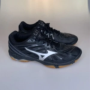 Mizuno Womens Wave Hurricane 3 Sneakers Shoes Black 430225 Volleyball Mesh 7 M - Picture 1 of 7