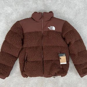 The North Face 1996 Sherpa High Pile Nuptse Oak Brown Jacket RRP £320 XS S M - Picture 1 of 15