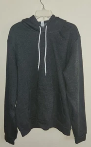 Bella+Canvas 3719 Unisex Sponge Fleece Hoodie Black Heather Sweatshirt - XL - Picture 1 of 5