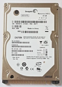 80 GB IDE Seagate Momentus 5400.3 ST980815A P-ATA 8MB Hard Drive 2.5" Internal - Picture 1 of 1