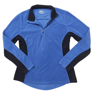 Chaqueta camisa azul y negra Alpine Design para mujer L 1/4 cremallera polar Foto 1 de 4