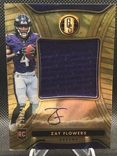 2023 Panini Gold Standard Zay Flowers Rookie Patch Auto /149 Card Ravens Mint