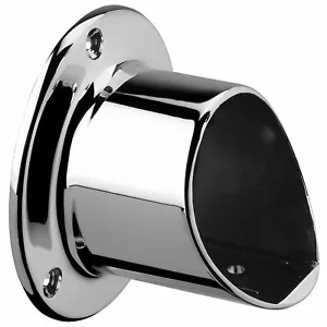 Conector de pared Fusion cromado para fijación de pasamanos a pared de 54 mm - Imagen 1 de 4