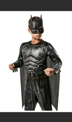 New Rubies Costume Batman DC Padded Jumpsuit, Cape & Mask Boy's Size Medium (8) - Image 1 of 4