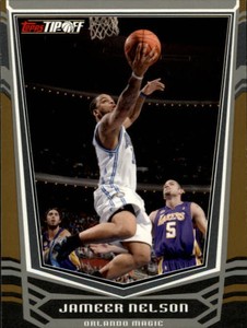 2008-09 Topps Tip-Off Gold Orlando Magic Basketball Card #56 Jameer Nelson /99