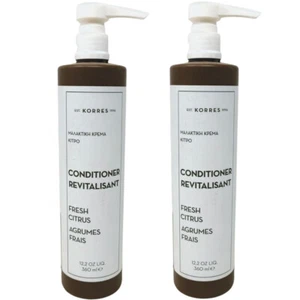 Korres Conditioner Fresh Citrus 360ml 12.2oz (Lot Of 2) Made In Greece - Picture 1 of 5