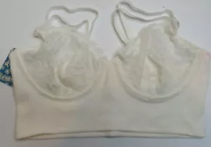 NEW Free People Intimately Bianca Longline Underwire Balconette Bra Ivory XS - Picture 1 of 4