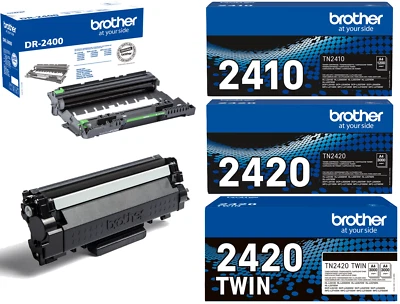 Original Brother TN 2410 TN 2420 DR 2400 Toner Tonerkartusche Trommel DCP HL MFC - Bild 1 von 4