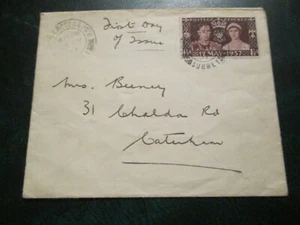 GB Cover GVI 1937 Coronation 1 1/2d brown First Day of Issue, South Croydon SO - Picture 1 of 4