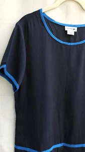 NWT Lacoste Women’s Navy Short Sleeve Dress Size 36 (US4) - Picture 1 of 11