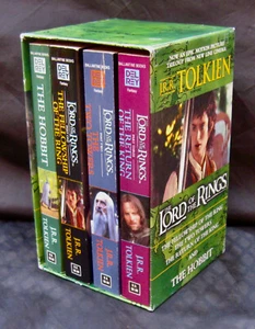 FELLOWSHIP OF THE RING + HOBBIT by JRR Tolkien - Matching Boxed Set - Like New - Picture 1 of 6