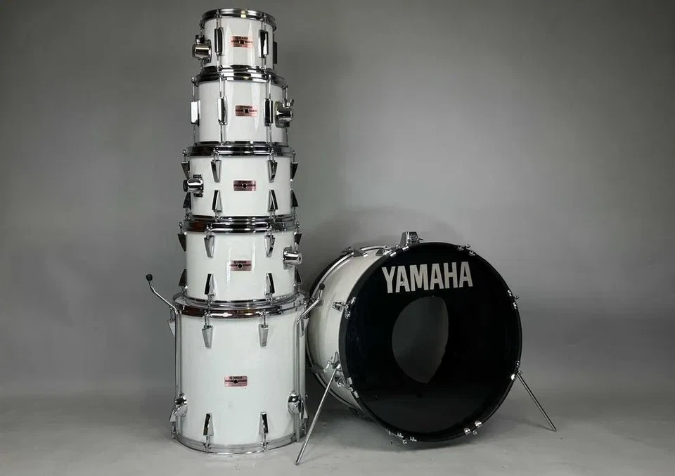 Batería Perkusja Yamaha YD-5000 22"/8"/10"/12"/13"/16" Invierno Blanco Años 80 Foto 1 de 4