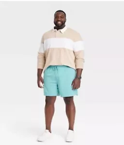 Goodfellow & Co Mens Big & Tall Knit Shorts Drawstring Teal Size 5XL - NEW - Picture 1 of 4