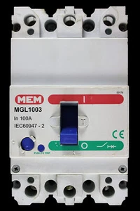 MEM 100 AMP 16kA TRIPLE POLE MCCB MGL1003 - Picture 1 of 6