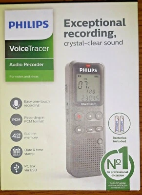 Brand New Philips VoiceTracer Audio Recorder DVT1110 - Image 1 of 2