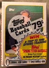 1989 Topps Cello Pack John Wathan Royals (Top) Tom Pagnozzi Cardinals (Back)