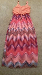 Faded Glory Long Sun Dress S/CH 4-6 Bust is 16". Length 55" - Picture 1 of 5