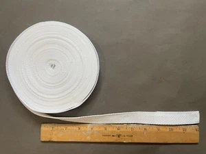 1" x 25YDS WHITE TACTICAL STRAP NYLON WEBBING KNAPSACK STRAPPING CRAFTS CAMPING - Picture 1 of 2
