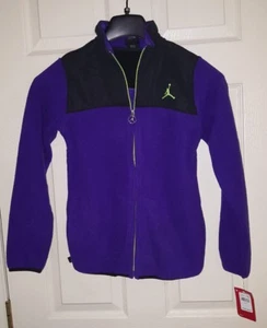 Nike Jordan Jumpman Fleece Purple & Black Zip Front Jacket Youth Lg 12-13 NWT - Picture 1 of 5