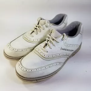 DUNLOP WOMEN'S SIZE 8.5 ATHLETIC SADDLE GOLF SHOES W22001B Metal Spikes - Picture 1 of 12