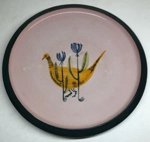 Rare Plat Durtal Yvon Roy Vallauris Vintage H 3,5 D 29 Cm N9 - Foto 1 di 8